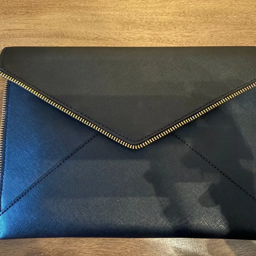 NWOT Rebecca Minkoff Black Saffiano Leather Clutch. - Picture 4 of 9